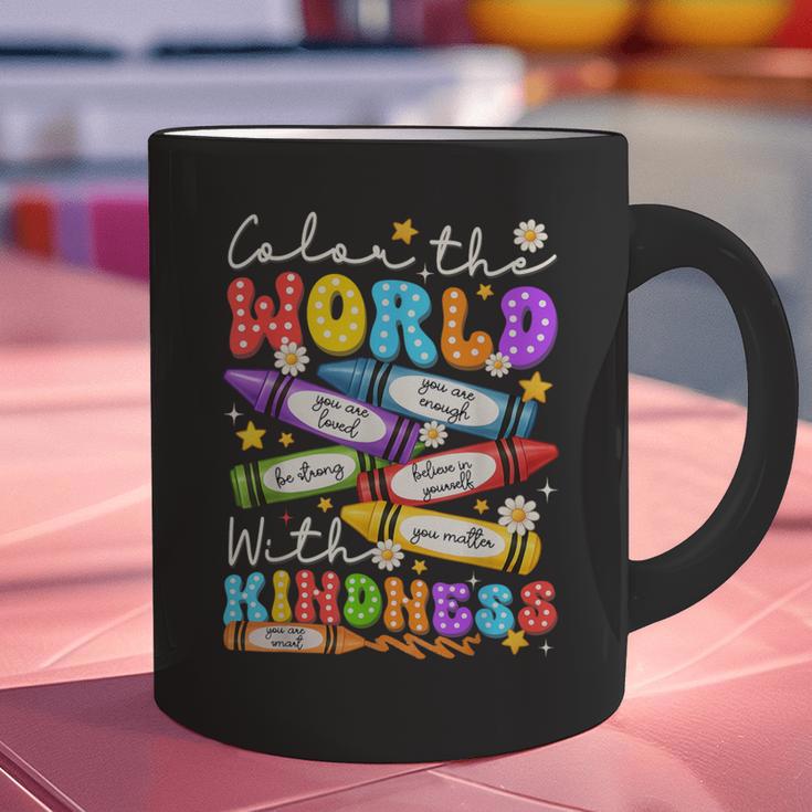 Color The World With Kindness Crayon Positivity Teacher Graphic Print Coffee Mug, gift for family, gift for coworker Color The World With Kindness Crayon Positivity Teacher Graphic Print Coffee Mug, gift for family, gift for coworker