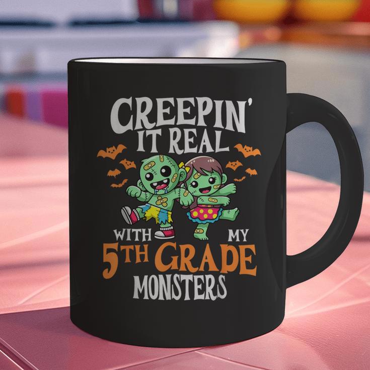 Creepin It Real Monster School 5th Grade Teacher Halloween Graphic Print Coffee Mug, gift for family, gift for coworker Creepin It Real Monster School 5th Grade Teacher Halloween Graphic Print Coffee Mug, gift for family, gift for coworker