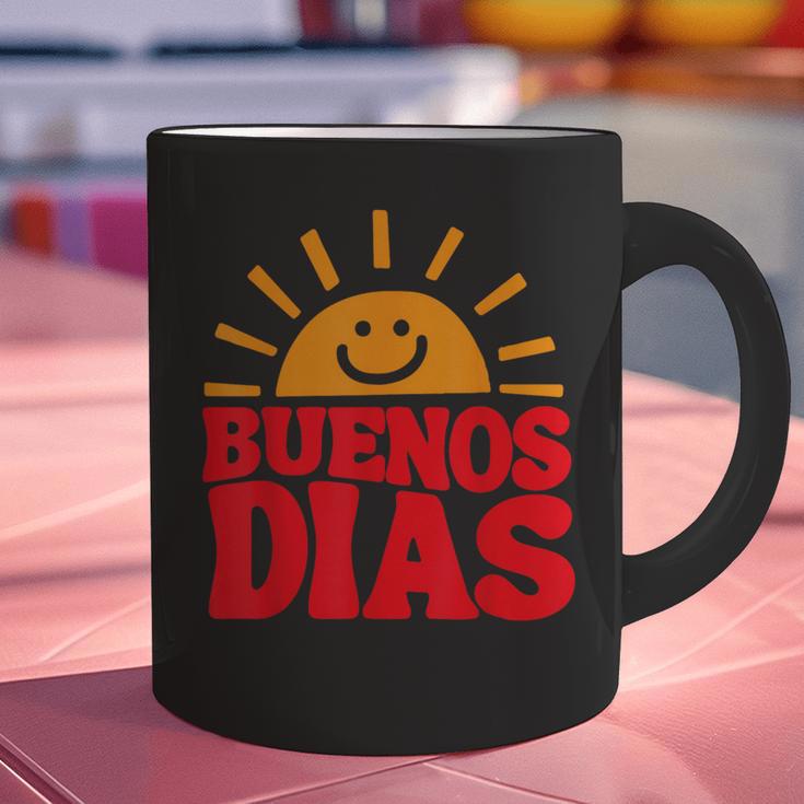 Cute Bilingual Spanish Teacher Buenos Dias Sunshine Graphic Print Coffee Mug, gift for family, gift for coworker