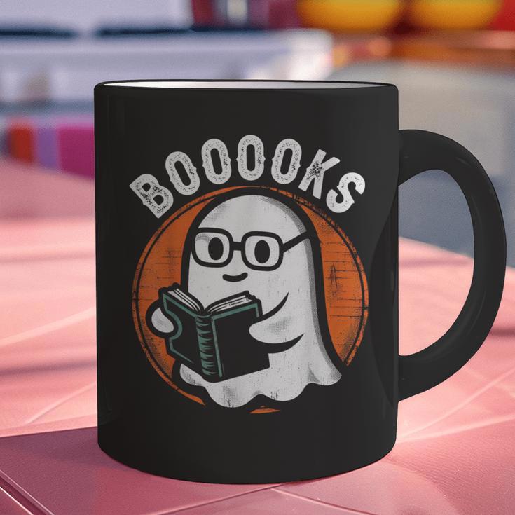 Cute Ghost Book Reading Books Lover Retro Halloween Teacher Graphic Print Coffee Mug, gift for family, gift for coworker
