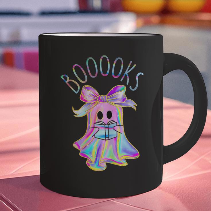 Cute Ghost Book Reading Halloween Teacher Top Girls Women Graphic Print Coffee Mug, gift for family, gift for coworker