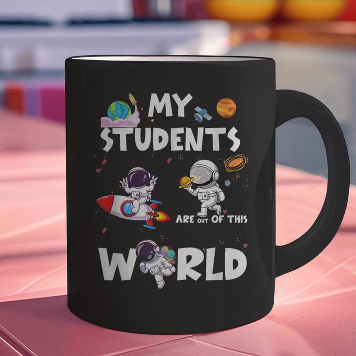 Cute Teacher My Students Are Out-Of This World Space Graphic Print Coffee Mug, gift for family, gift for coworker