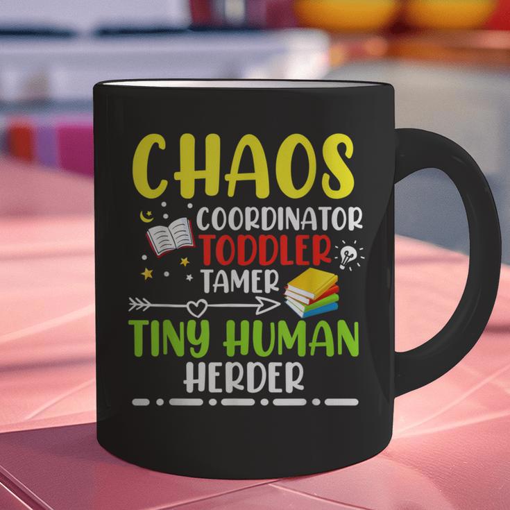 Daycare Teacher School Chaos Coordinator Toddler Tamer For Men Women Kids Graphic Print Coffee Mug, gift for family, gift for coworker