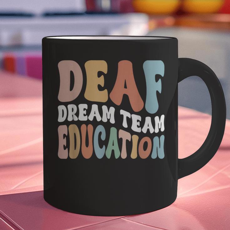 Deaf Dream Team Education Deaf Education Teacher Graphic Print Coffee Mug, gift for family, gift for coworker Deaf Dream Team Education Deaf Education Teacher Graphic Print Coffee Mug, gift for family, gift for coworker
