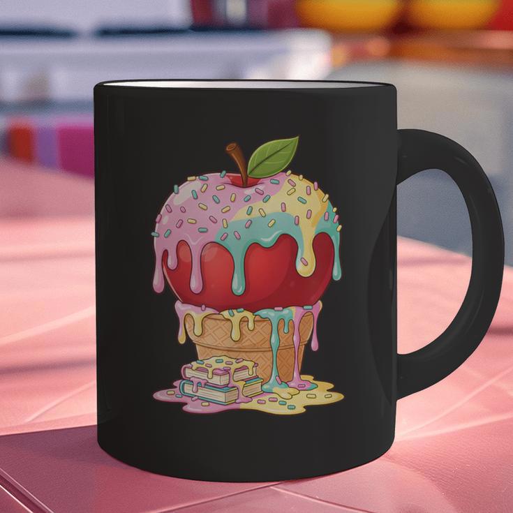 Dripping Apple Ice Cream Cone Cute Teacher Appreciation Graphic Print Coffee Mug, gift for family, gift for coworker Dripping Apple Ice Cream Cone Cute Teacher Appreciation Graphic Print Coffee Mug, gift for family, gift for coworker