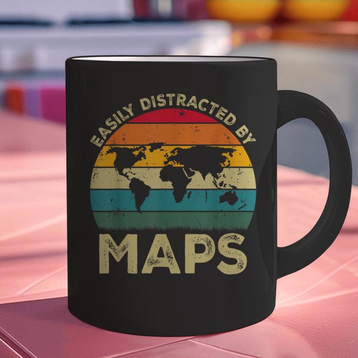Easily Distracted By Maps Geography Teacher Graphic Print Coffee Mug, gift for family, gift for coworker Easily Distracted By Maps Geography Teacher Graphic Print Coffee Mug, gift for family, gift for coworker