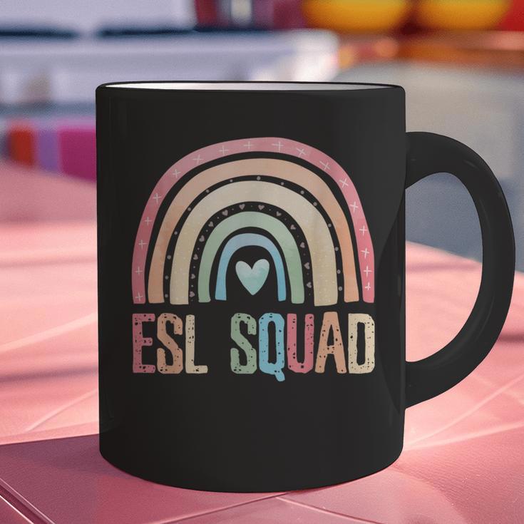 ESL Squad Teacher Crew Team Back To School English Rainbow Graphic Print Coffee Mug, Esl Teacher Mugs, English Teacher Mugs, gift for family, gift for coworker ESL Squad Teacher Crew Team Back To School English Rainbow Graphic Print Coffee Mug, Esl Teacher Mugs, English Teacher Mugs, gift for family, gift for coworker