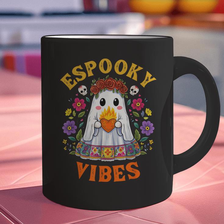 Espooky Vibes Spanish Mexican Halloween Ghost Teachers Graphic Print Coffee Mug, gift for family, gift for coworker Espooky Vibes Spanish Mexican Halloween Ghost Teachers Graphic Print Coffee Mug, gift for family, gift for coworker