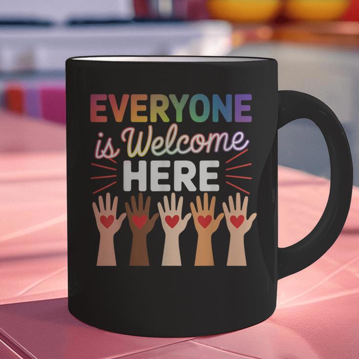 Everyone Is Welcome Here Shirt Teacher Graphic Print Coffee Mug, gift for family, gift for coworker Everyone Is Welcome Here Shirt Teacher Graphic Print Coffee Mug, gift for family, gift for coworker