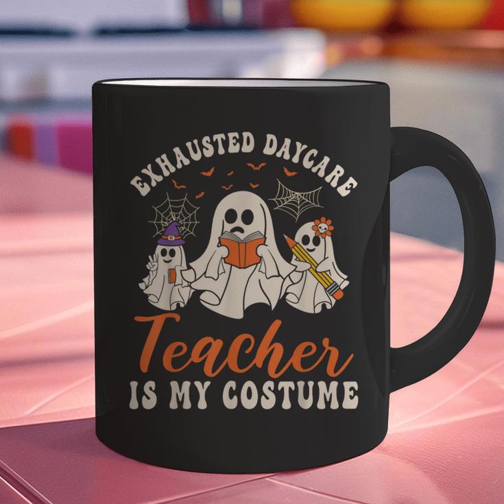 Exhausted Daycare Teacher Is My Costume Halloween Ghost Fun For Men Women Graphic Print Coffee Mug, gift for family, gift for coworker