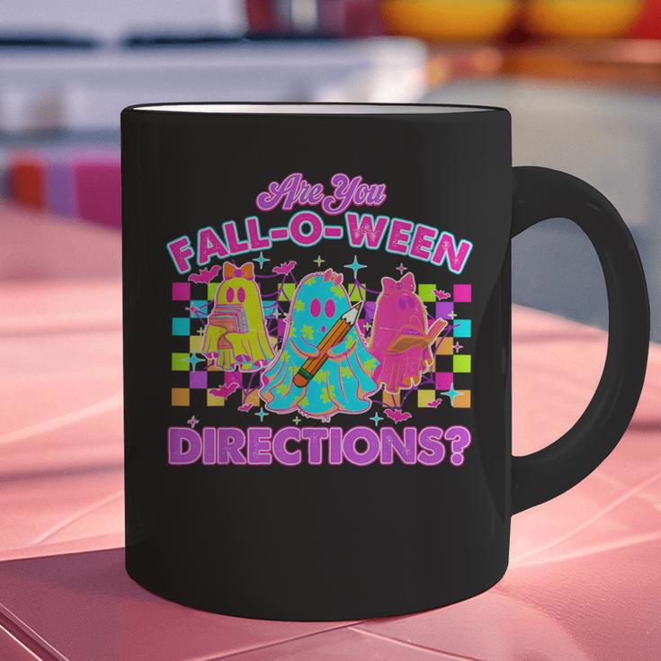 Are You Fall-O-Ween Directions Teacher Ghost Halloween Graphic Print Coffee Mug, gift for family, gift for coworker