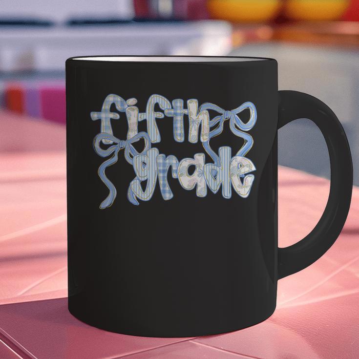 Fifth Grade Team Coquette Bow 5th Grade Teacher Girl Kid Graphic Print Coffee Mug, gift for family, gift for coworker