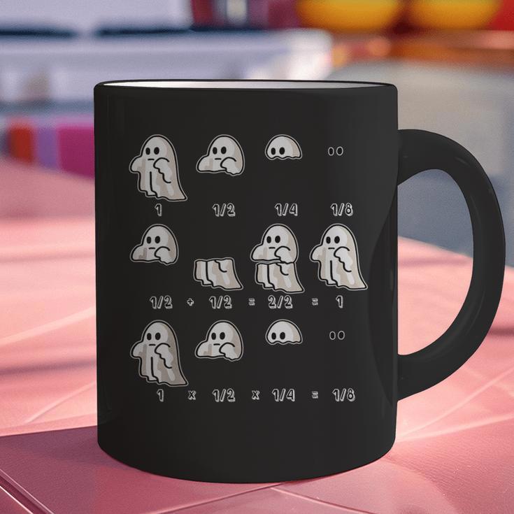 Fractions Math Teacher Ghost Math Halloween Humorous Graphic Print Coffee Mug, gift for family, gift for coworker Fractions Math Teacher Ghost Math Halloween Humorous Graphic Print Coffee Mug, gift for family, gift for coworker