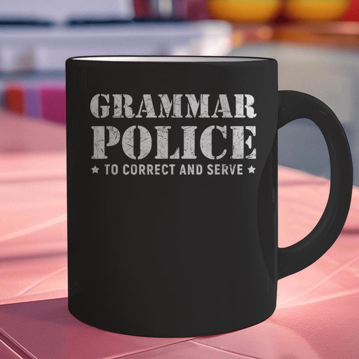 Grammar Police T Shirt English Teacher Graphic Print Coffee Mug, English Teacher Mugs, gift for family, gift for coworker