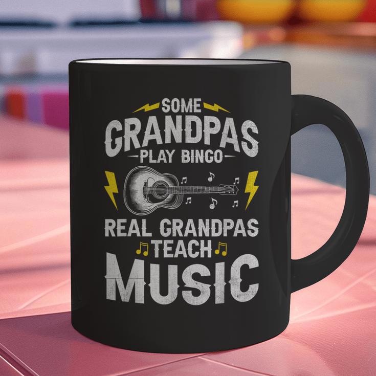 Some Grandpas Play Bingo Real Grandpas Teach Music Teacher Graphic Print Coffee Mug, gift for family, gift for coworker