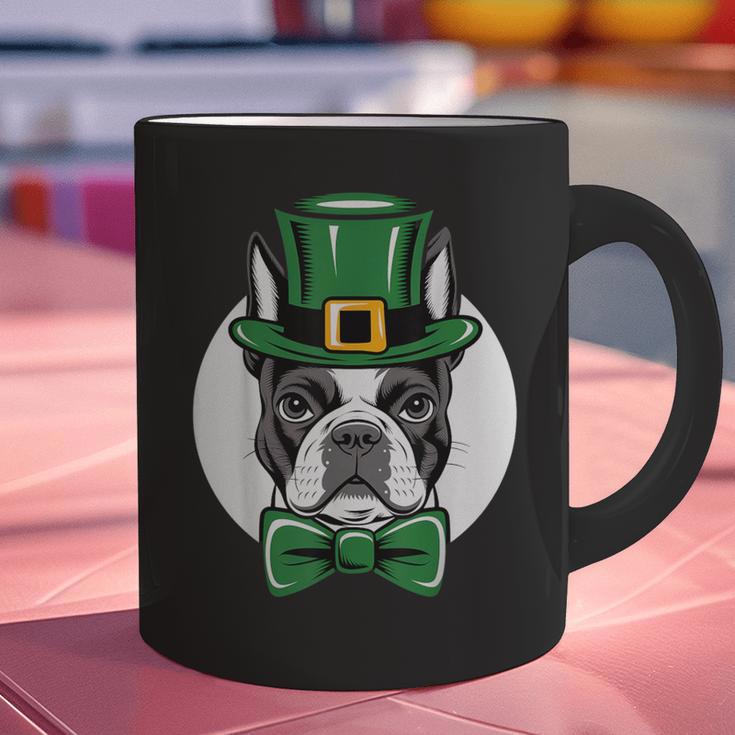 Green Boston Terrier Shamrock St Patricks Day Boston Terrier Graphic Print Coffee Mug, gift for family, gift for coworker