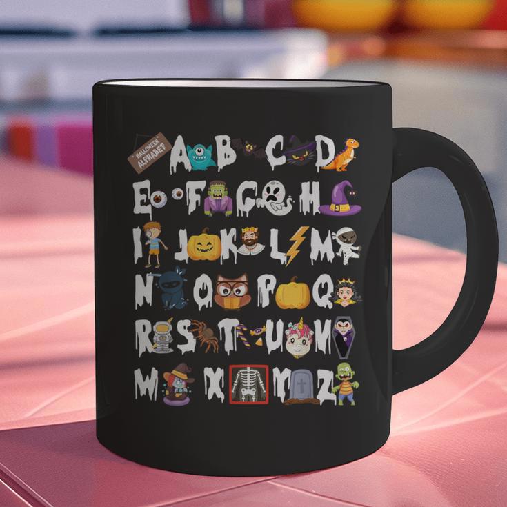 Halloween Alphabet ABCs Learning Kindergarten Teacher Men Women Kids Graphic Print Coffee Mug, gift for family, gift for coworker Halloween Alphabet ABCs Learning Kindergarten Teacher Men Women Kids Graphic Print Coffee Mug, gift for family, gift for coworker