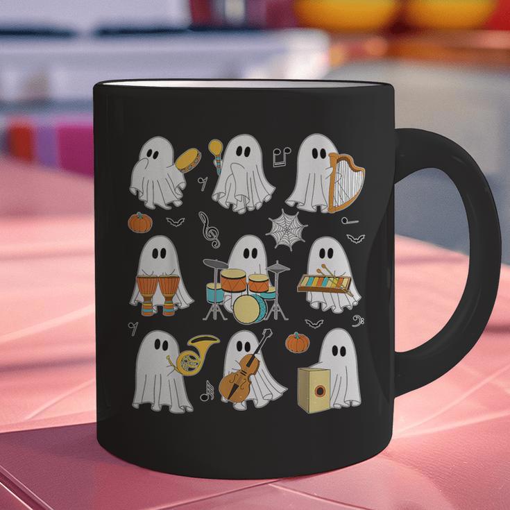 Halloween Ghost Music Teacher Playing Instruments Graphic Print Coffee Mug, gift for family, gift for coworker Halloween Ghost Music Teacher Playing Instruments Graphic Print Coffee Mug, gift for family, gift for coworker