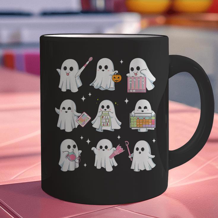 Halloween Ghost Speech Therapy SLP Fall Teacher Tee Graphic Print Coffee Mug, gift for family, gift for coworker