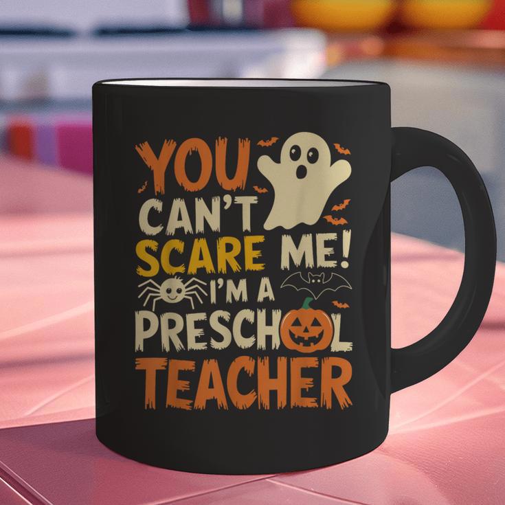 Halloween Preschool Teacher You Can't Scare Me Im A Teacher Graphic Print Coffee Mug, gift for family, gift for coworker