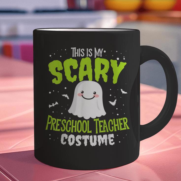 Halloween This Is My Scary Preschool Teacher Custome For Men Women Kids Graphic Print Coffee Mug, gift for family, gift for coworker