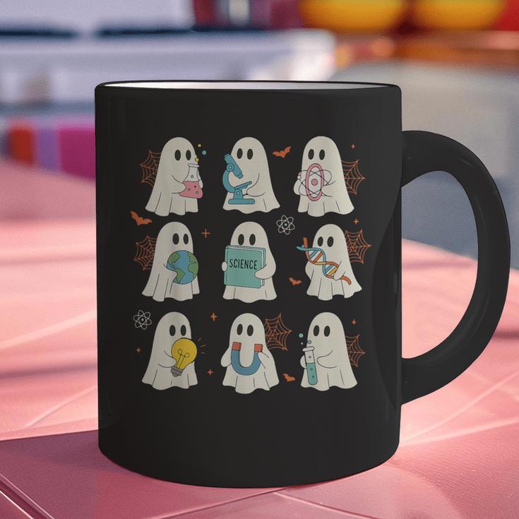 Halloween Science Teacher Student Ghost Laboratory Men Women Graphic Print Coffee Mug, Science Teacher Mugs, gift for family, gift for coworker
