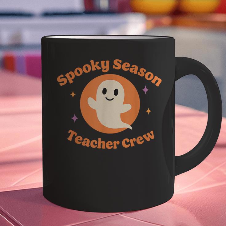 Halloween Teacher Crew Spooky Season Retro Ghost Graphic Print Coffee Mug, gift for family, gift for coworker Halloween Teacher Crew Spooky Season Retro Ghost Graphic Print Coffee Mug, gift for family, gift for coworker