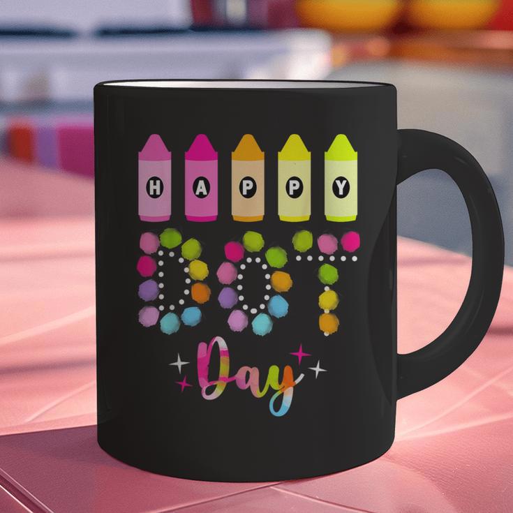 Happy Dot Day 2025 Teacher Kids Girls Colorful Polka Dot Day Graphic Print Coffee Mug, gift for family, gift for coworker