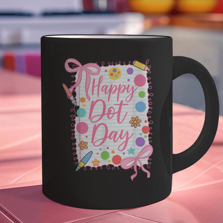 Happy Dot Day Bow Coquette For Teacher Girls Graphic Print Coffee Mug, gift for family, gift for coworker Happy Dot Day Bow Coquette For Teacher Girls Graphic Print Coffee Mug, gift for family, gift for coworker
