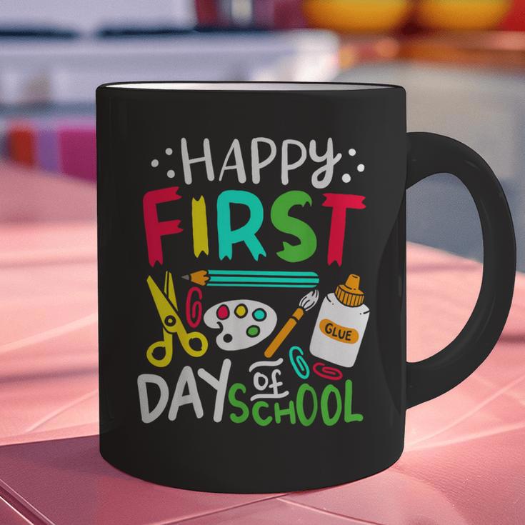 Happy First Day Of School Teacher Back To School Student Graphic Print Coffee Mug, gift for family, gift for coworker Happy First Day Of School Teacher Back To School Student Graphic Print Coffee Mug, gift for family, gift for coworker
