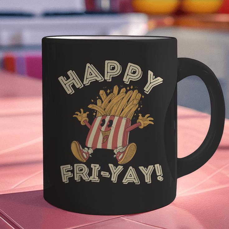 Happy Fri Yay Retro French Fries Friday Lovers Fun Teacher Graphic Print Coffee Mug, gift for family, gift for coworker Happy Fri Yay Retro French Fries Friday Lovers Fun Teacher Graphic Print Coffee Mug, gift for family, gift for coworker