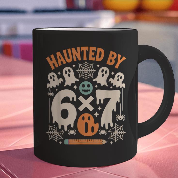 Haunted By 6x7 Math Teacher Halloween Pun Graphic Print Coffee Mug, gift for family, gift for coworker Haunted By 6x7 Math Teacher Halloween Pun Graphic Print Coffee Mug, gift for family, gift for coworker