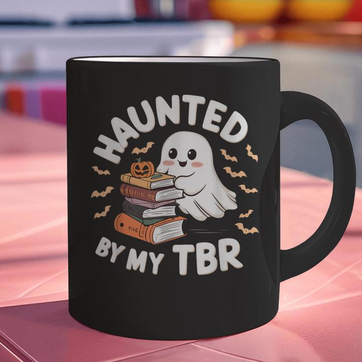 Haunted By My TBR Cute Ghost Book Reading Teacher Halloween Graphic Print Coffee Mug, gift for family, gift for coworker Haunted By My TBR Cute Ghost Book Reading Teacher Halloween Graphic Print Coffee Mug, gift for family, gift for coworker