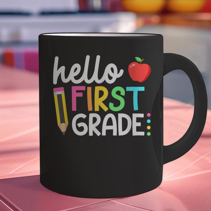 Hello First Grade Team 1st Grade Back To School Teacher Kids Graphic Print Coffee Mug, First Grade Teacher Mugs, gift for family, gift for coworker Hello First Grade Team 1st Grade Back To School Teacher Kids Graphic Print Coffee Mug, First Grade Teacher Mugs, gift for family, gift for coworker