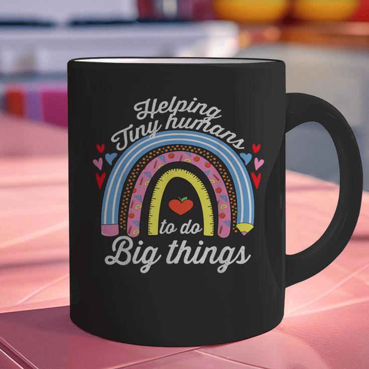 Helping Tiny Humans To Do Big Things Teacher Women Graphic Print Coffee Mug, gift for family, gift for coworker Helping Tiny Humans To Do Big Things Teacher Women Graphic Print Coffee Mug, gift for family, gift for coworker