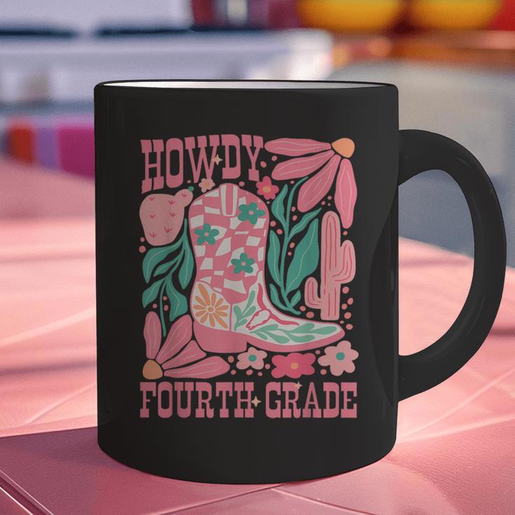 Howdy Fourth Grade Western 4th Grade Teacher Cowboy Cowgirl Graphic Print Coffee Mug, 4th Grade Teacher Mugs, gift for family, gift for coworker