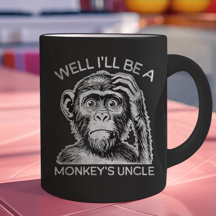 Well I'Ll Be a Monkey's Uncle Teacher And Student Graphic Print Coffee Mug, gift for family, gift for coworker