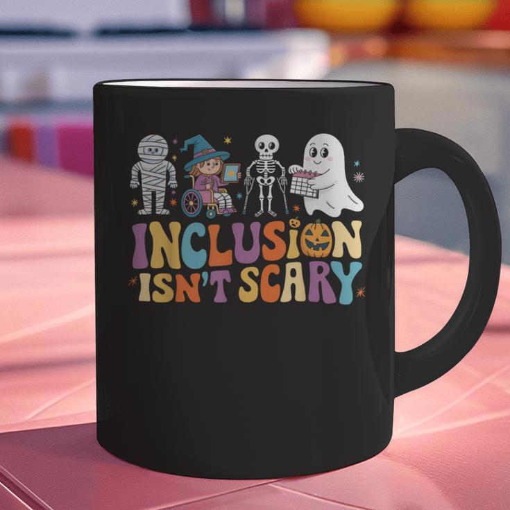 Inclusion Isn't Scary SLP Halloween Sped Teacher Graphic Print Coffee Mug, gift for family, gift for coworker Inclusion Isn't Scary SLP Halloween Sped Teacher Graphic Print Coffee Mug, gift for family, gift for coworker