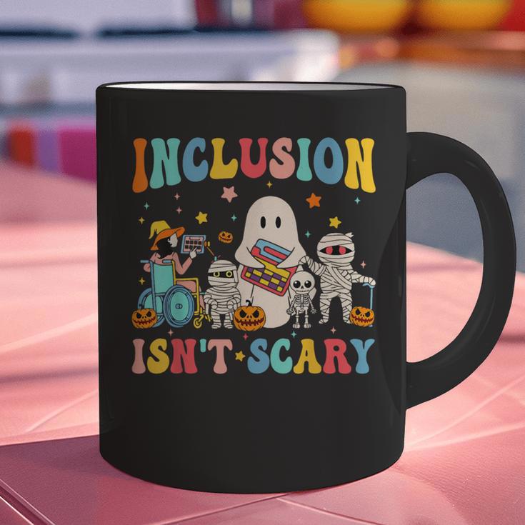 Inclusion Isn't Scary SLP Halloween Sped Teacher Therapy Graphic Print Coffee Mug, gift for family, gift for coworker Inclusion Isn't Scary SLP Halloween Sped Teacher Therapy Graphic Print Coffee Mug, gift for family, gift for coworker