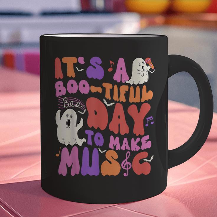 It's a Bootiful Day To Make Music Halloween Music Teacher Graphic Print Coffee Mug, gift for family, gift for coworker