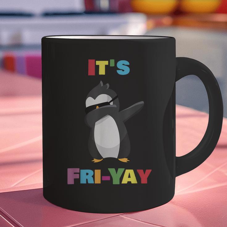 It's Fri-Yay Dabbing Penguin Friday Weekend Teacher Student Graphic Print Coffee Mug, gift for family, gift for coworker It's Fri-Yay Dabbing Penguin Friday Weekend Teacher Student Graphic Print Coffee Mug, gift for family, gift for coworker