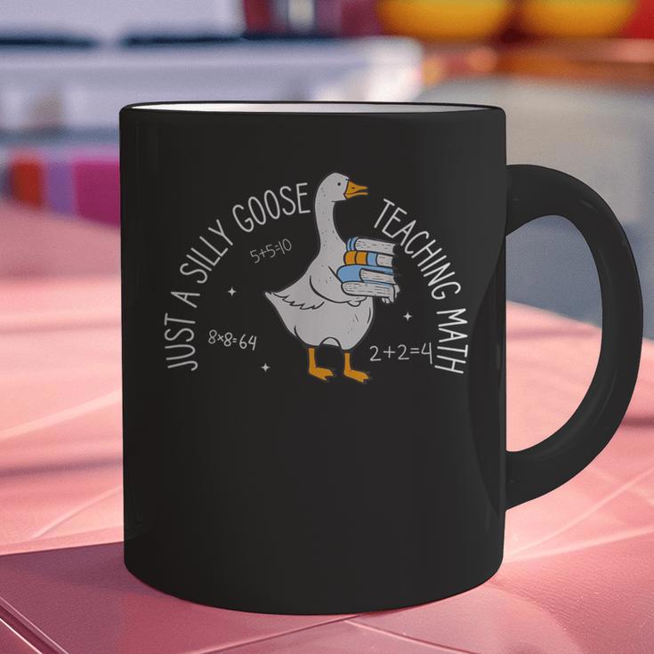 Just A Silly Goose Teaching Math Teacher Back To School Graphic Print Coffee Mug, gift for family, gift for coworker