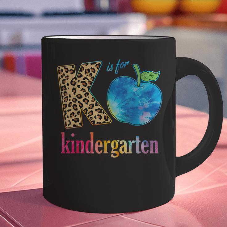 K Is For Kindergarten Teacher Tie Dye Back To School Kinder For Men Women Girls Kids Graphic Print Coffee Mug, gift for family, gift for coworker