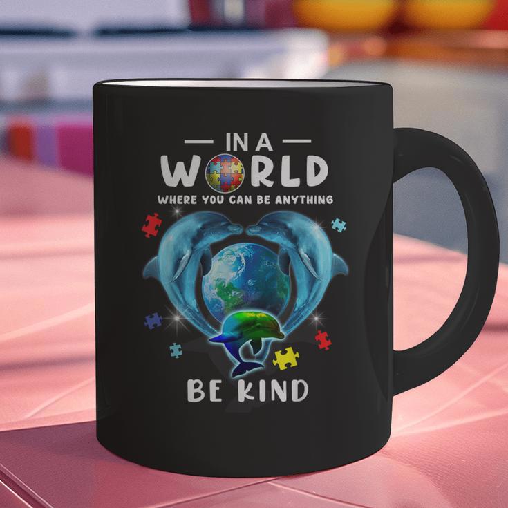 Be Kind Dolphin Autism Awareness Back To School Teacher Men Women Kids Graphic Print Coffee Mug, gift for family, gift for coworker Be Kind Dolphin Autism Awareness Back To School Teacher Men Women Kids Graphic Print Coffee Mug, gift for family, gift for coworker