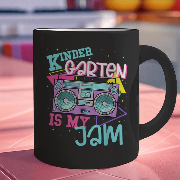 Kindergarten Is My Jam Cute Teacher Shirt 80's 90's Styl Graphic Print Coffee Mug, gift for family, gift for coworker Kindergarten Is My Jam Cute Teacher Shirt 80's 90's Styl Graphic Print Coffee Mug, gift for family, gift for coworker