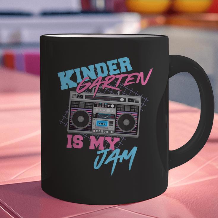 Kindergarten Is My Jam Vintage 80s Boombox Teacher Student Graphic Print Coffee Mug, gift for family, gift for coworker Kindergarten Is My Jam Vintage 80s Boombox Teacher Student Graphic Print Coffee Mug, gift for family, gift for coworker