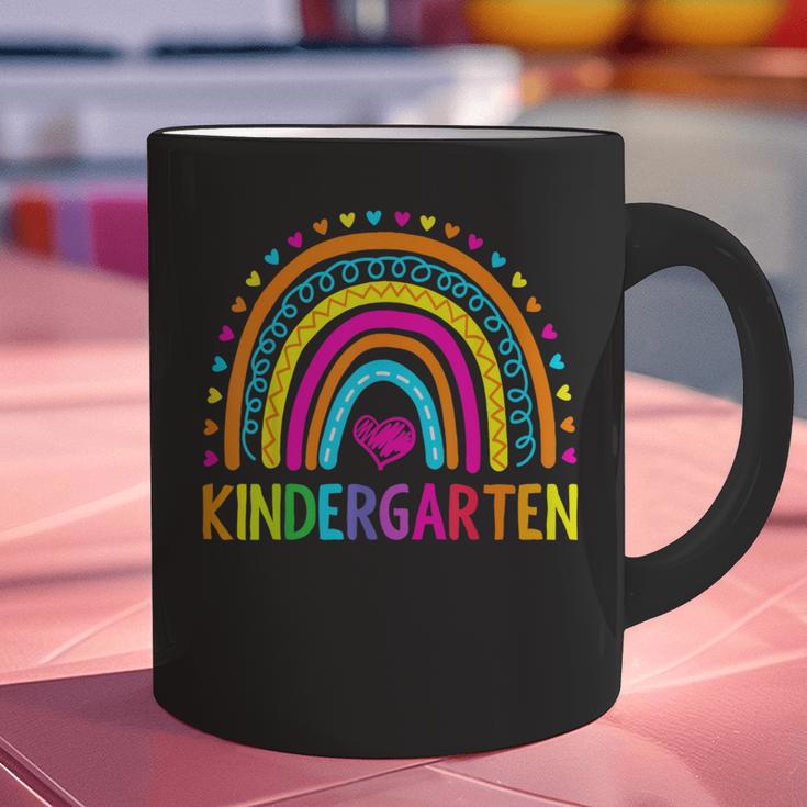 Kindergarten Rainbow Girls Boys Teacher First Day Of School Graphic Print Coffee Mug, gift for family, gift for coworker Kindergarten Rainbow Girls Boys Teacher First Day Of School Graphic Print Coffee Mug, gift for family, gift for coworker