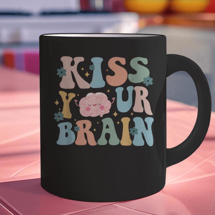 Kiss Your Brain Teacher Inspire Educate Groovy Retro Vintage Graphic Print Coffee Mug, Groovy Teacher Mugs, gift for family, gift for coworker Kiss Your Brain Teacher Inspire Educate Groovy Retro Vintage Graphic Print Coffee Mug, Groovy Teacher Mugs, gift for family, gift for coworker
