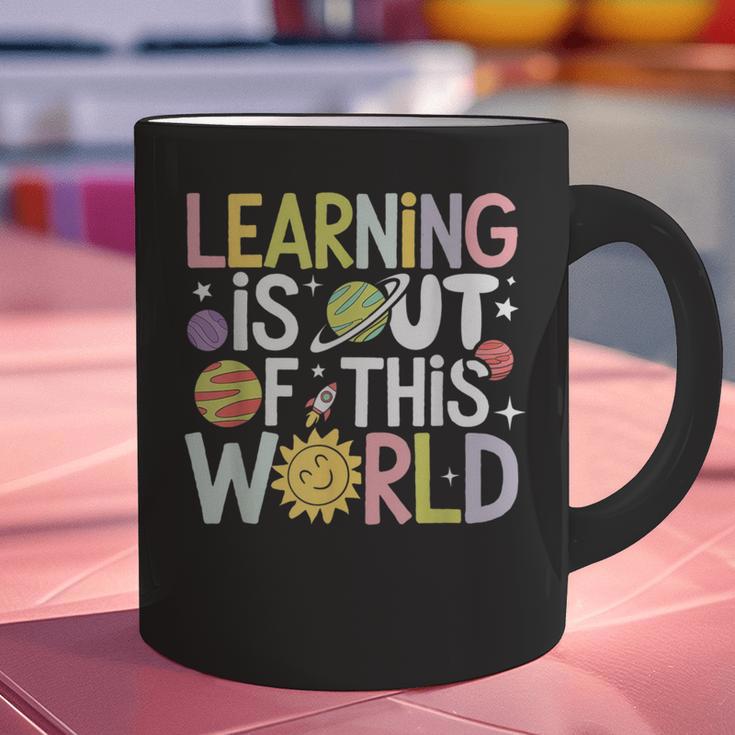 Learning Is Out Of This World Space Teacher Cute Groovy Graphic Print Coffee Mug, Groovy Teacher Mugs, gift for family, gift for coworker Learning Is Out Of This World Space Teacher Cute Groovy Graphic Print Coffee Mug, Groovy Teacher Mugs, gift for family, gift for coworker