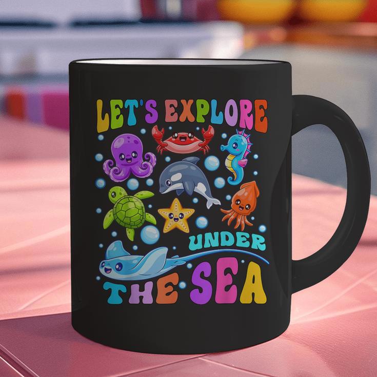 Let's Explore Under The Sea Back To School Student Teacher Graphic Print Coffee Mug, gift for family, gift for coworker Let's Explore Under The Sea Back To School Student Teacher Graphic Print Coffee Mug, gift for family, gift for coworker